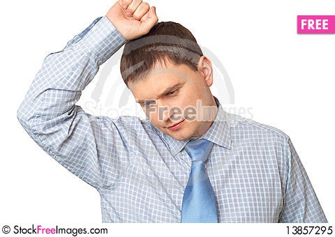 Free Business Man Ponders His A Problem Royalty Free Stock Photo - 13857295