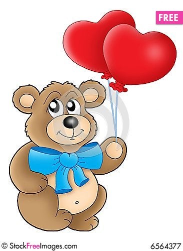 teddy bear with balloons free clipart - photo #44